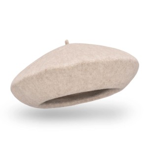 Beret FLORA_960 , jasno beżowy melanżowy