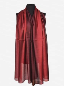 Elegancki szal wizytowy cieniowany, bordowy
