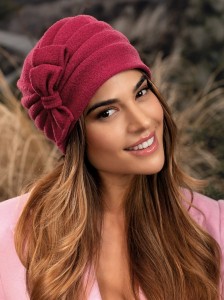 SETINA 478 - wełniana czapka damska; WILLI,  ciemny różowy / delikatna fuksja