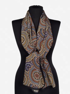 Jedwabny szalik w azteckie wzory, 025