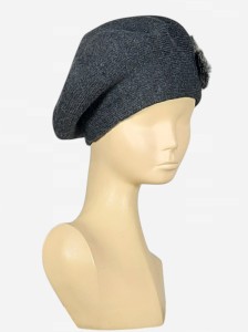 Beret damski zimowy ZAIRA 07; KAMEA, grafitowy