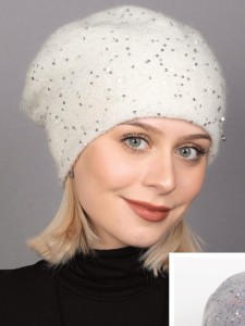 Ekskluzywny komplet (czapka+chusta) TAYLOR BRILL; VIZIO, ecru 1/26