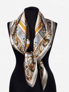 Chustka z jedwabiu naturalnego 86x86cm, 0073