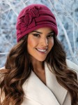 ZOJKA 478 - wełniana czapka damska; WILLI, ciemny zgaszony róż