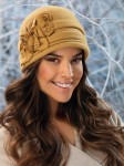ZOJKA 765 - wełniana czapka damska; WILLI, kolor miodowy
