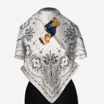 Gawroszka 53x53cm z naturalnego jedwabiu, G183, ecru