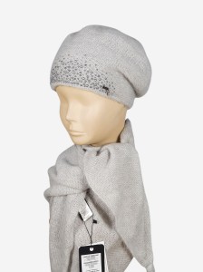 Ekskluzywna czapka MEZZALUNA; VIZIO, szara