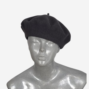 Beret wełniany w małym rozmiarze, stalowy
