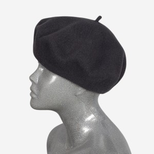 Beret wełniany w małym rozmiarze, stalowy