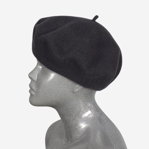 Beret wełniany w małym rozmiarze, stalowy