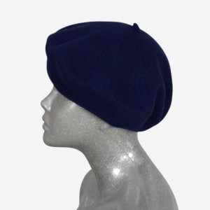 Beret wełniany w małym rozmiarze, granatowy