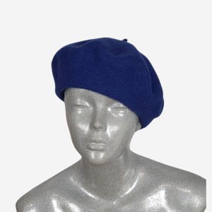 Beret wełniany w małym rozmiarze, granatowy