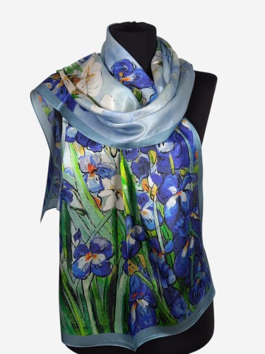 Ekskluzywny szal damski z naturalnego jedwabiu, 0011