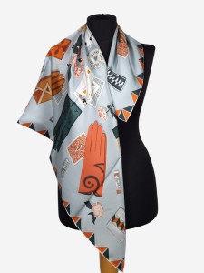 Luksusowa jedwabna apaszka damska, AD05