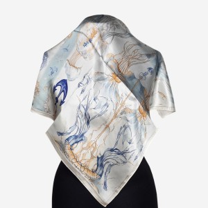 Gawroszka 53x53cm z naturalnego jedwabiu, G106