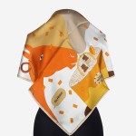 Gawroszka 53x53cm z naturalnego jedwabiu, G094