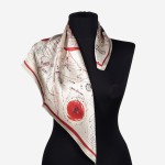 Gawroszka 53x53cm z naturalnego jedwabiu, G074