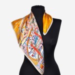 Gawroszka 53x53cm z naturalnego jedwabiu, G071