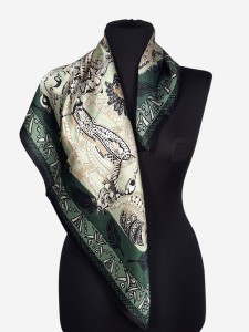 Jedwabna apaszka damska 66x66cm, 0073