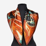 Jedwabna apaszka damska 66x66cm, 0067