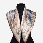 Jedwabna apaszka damska 66x66cm, 0048