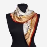 Jedwabna apaszka damska 66x66cm, 0036