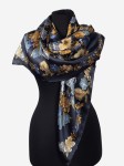 Ekskluzywna chusta 106x106cm z naturalnego jedwabiu 0080, ręcznie wykończona 