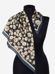 Delikatna apaszka 65x65cm damska bawełna+jedwab, ABJ038