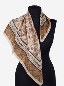 Delikatna apaszka 65x65cm damska bawełna+jedwab, ABJ036