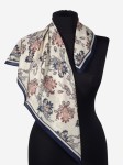 Delikatna apaszka 65x65cm damska bawełna+jedwab, ABJ035