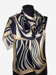  Szal 55x170cm z naturalnego jedwabiu z nadrukiem 00096