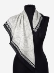 Delikatna apaszka 65x65cm damska bawełna+jedwab, ABJ034