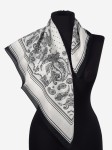 Delikatna apaszka 65x65cm damska bawełna+jedwab, ABJ033