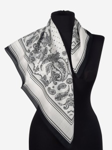Delikatna apaszka 65x65cm damska bawełna+jedwab, ABJ033