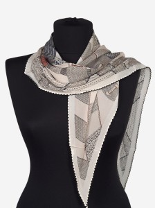Fantazyjny szalik z naturalnego jedwabiu, SR17